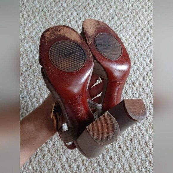 Chie Mihara gray Leather Heeled Sandals Size 37.5 - Picture 12 of 12